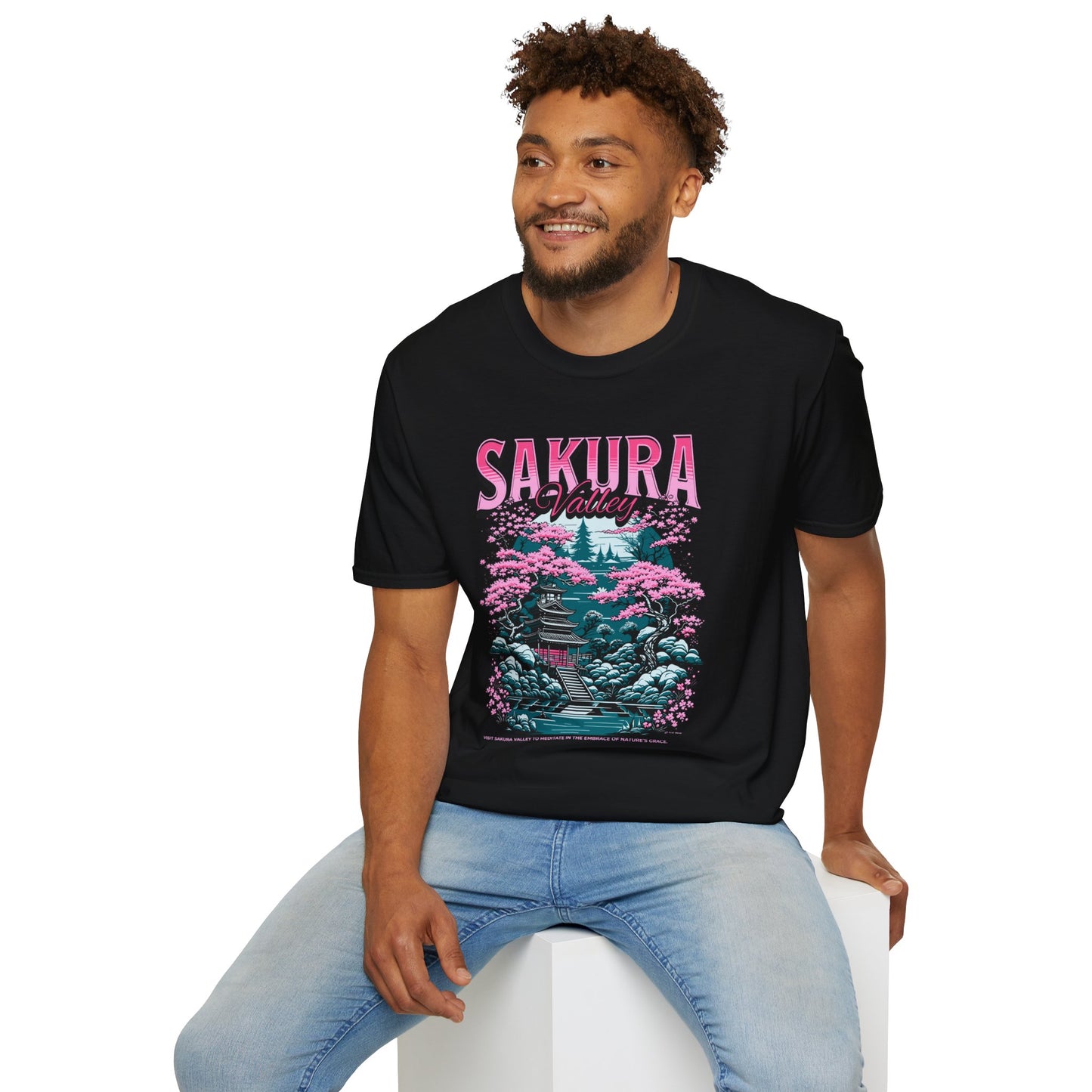 Visit Sakura Valley - TCG World Unisex Adult Softstyle T-Shirt