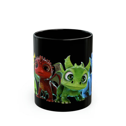 Baby Dragons - Coffee Mug, Black