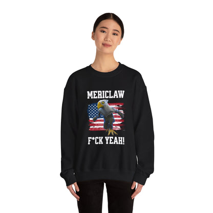 Mericlaw F*ck Yeah - TCG World Metaverse Sprite / American Flag - Adult Unisex Heavy Blend™ Crewneck Sweatshirt