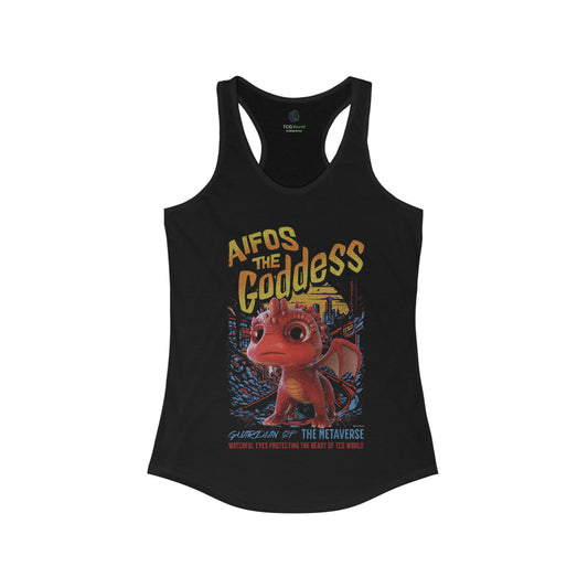 Aifos The Goddess Guardian of the Metaverse Women's Ideal Racerback Tank Top Shirt
