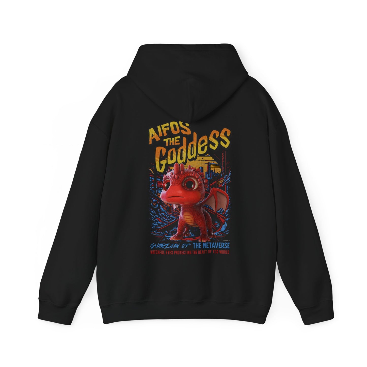 Aifos The Goddess Guardian of the Metaverse Hoodie, Adult Unisex Heavy Blend™ Hooded Sweatshirt