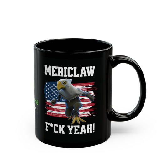 Mericlaw F*ck Yeah - TCG World Metaverse Sprite / American Flag - Black Coffee Mug