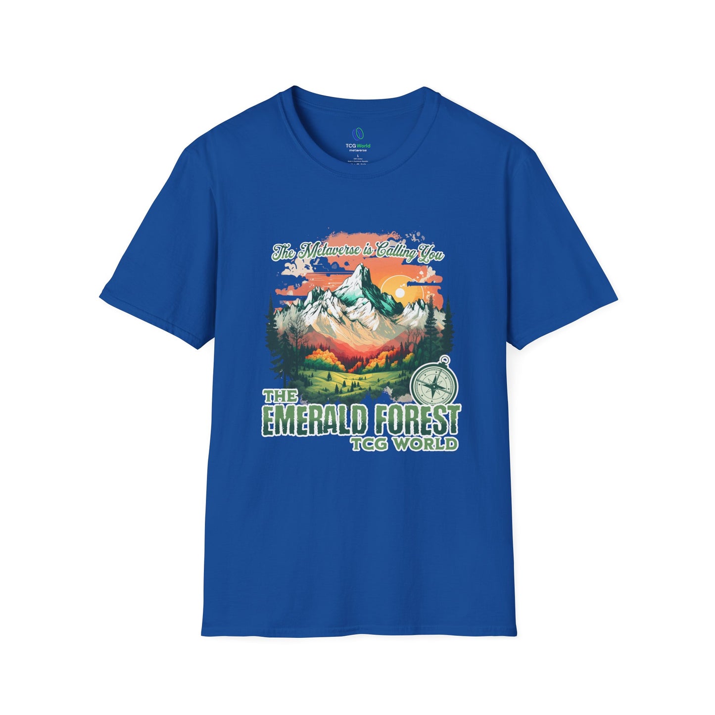 The Emerald Forest - The Metaverse Is Calling You - TCG World Unisex Adult Softstyle T-Shirt