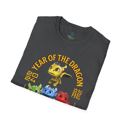 2024 Year of the Dragon - All 4 Dragons Ver. 4 - Unisex Adult Softstyle T-Shirt