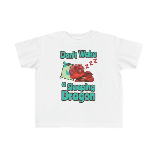 Aifos Don't Wake A Sleeping Dragon Toddler's Fine Jersey Tee Shirt
