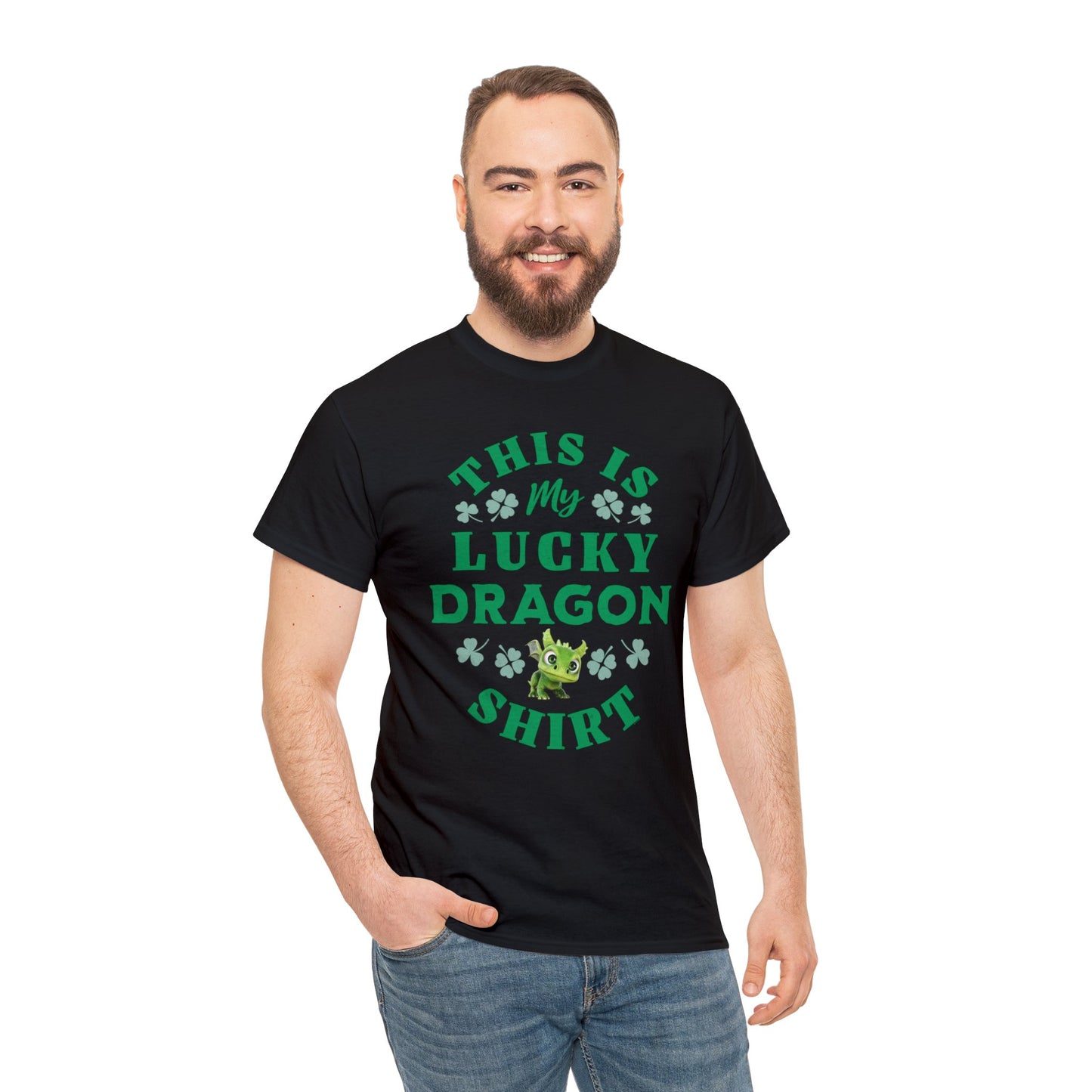 This is my Lucky Dragon Shirt Gaia Saint Patrick's Day Adult Unisex Heavy Cotton Tee