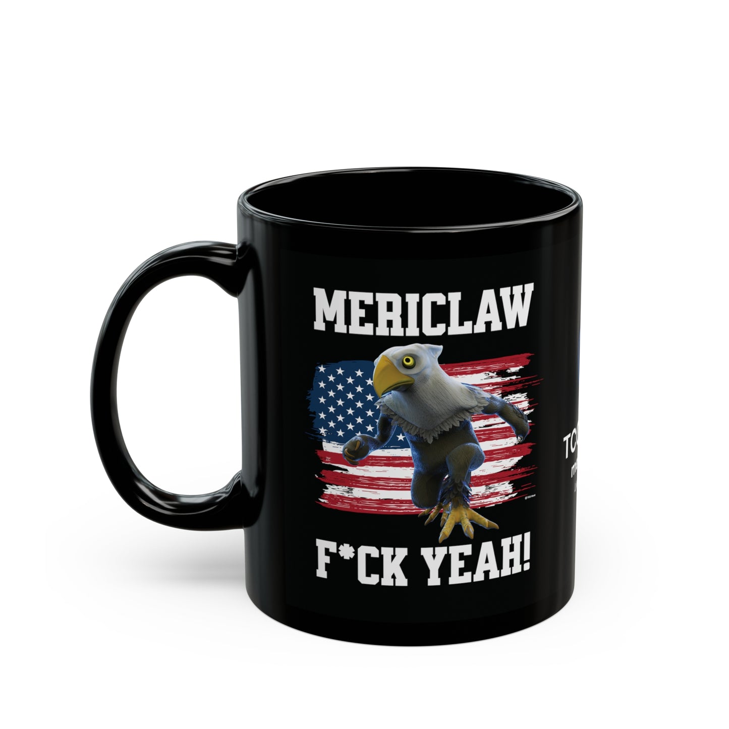 Mericlaw F*ck Yeah - TCG World Metaverse Sprite / American Flag - Black Coffee Mug