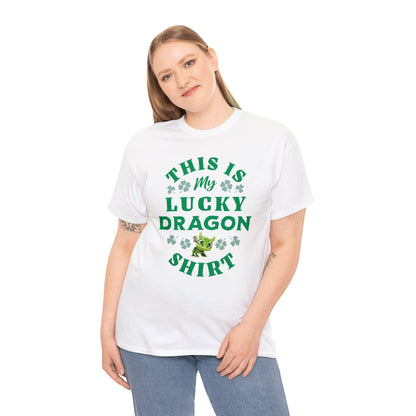 This is my Lucky Dragon Shirt Gaia Saint Patrick's Day Adult Unisex Heavy Cotton Tee