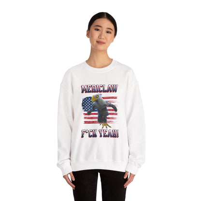 Mericlaw F*ck Yeah (Extra American) - TCG World Metaverse Sprite / American Flag - Adult Unisex Heavy Blend™ Crewneck Sweatshirt
