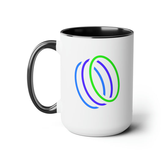 TCG World Rings Two-Tone Coffee Mug, 15oz
