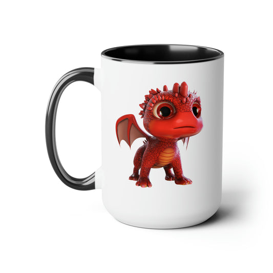 Baby Aifos Dragon - Two-Toned Coffee Mug, 15oz