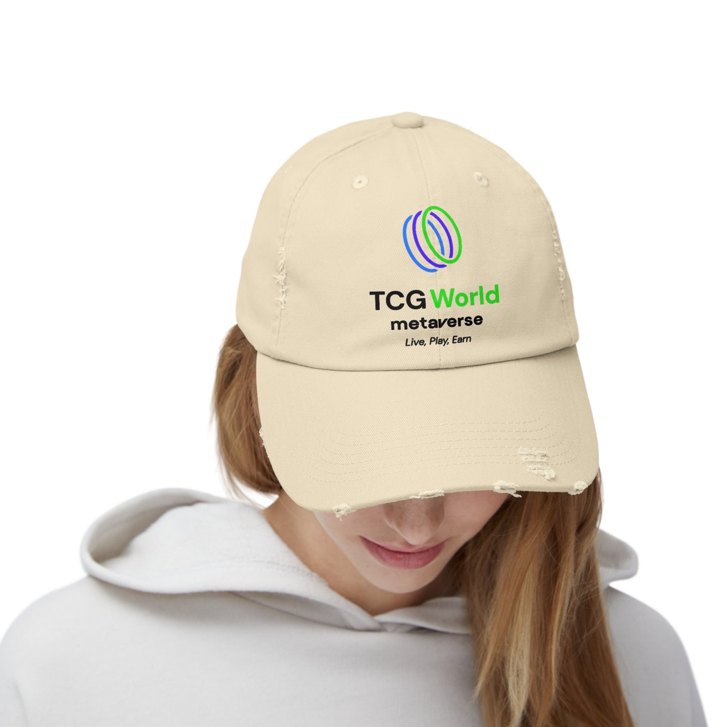 TCG World Metaverse Unisex Distressed Cap Hat