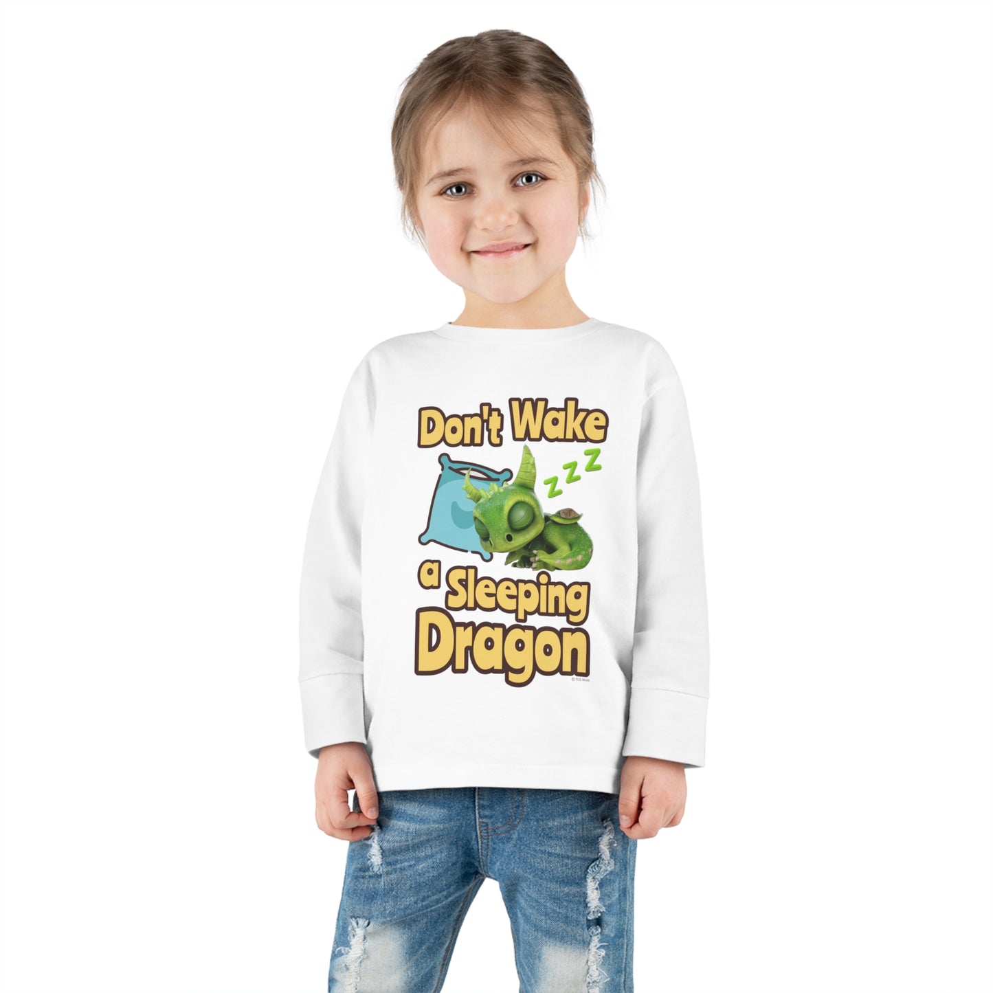 Gaia Don't Wake A Sleeping Dragon Toddler Long Sleeve Shirt