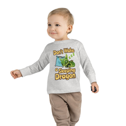 Gaia Don't Wake A Sleeping Dragon Toddler Long Sleeve Shirt