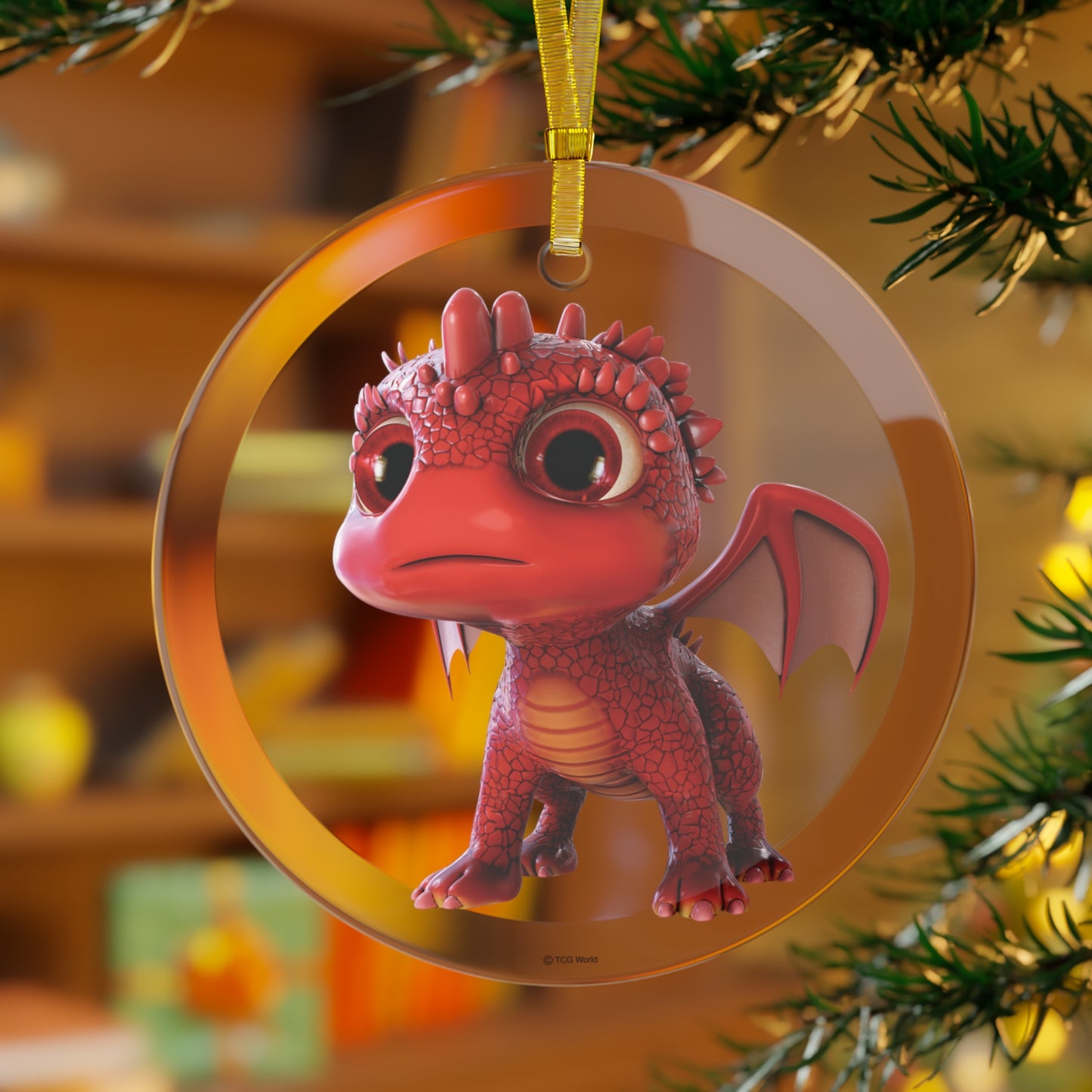 Aifos Baby Dragon Glass Ornament