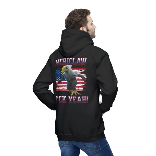 Mericlaw F*ck Yeah (Extra American) - TCG World Metaverse Sprite / American Flag - Unisex Hooded Sweatshirt, Made in USA