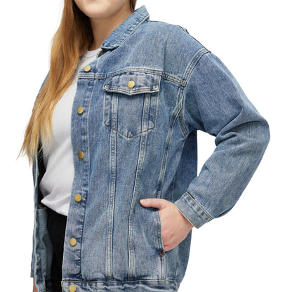 Mericlaw F*ck Yeah (Extra American) - TCG World Metaverse Sprite / American Flag - Women's Denim Jacket