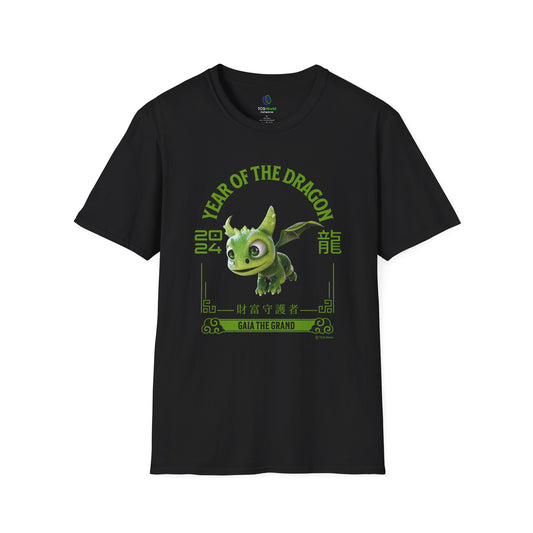 2024 Year of the Dragon - Gaia the Grand (Flying) - Unisex Adult Softstyle T-Shirt