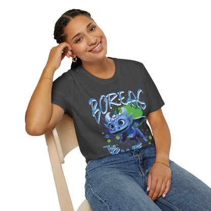 Boreas The Blue - Paint Splatter Unisex Adult Softstyle T-Shirt