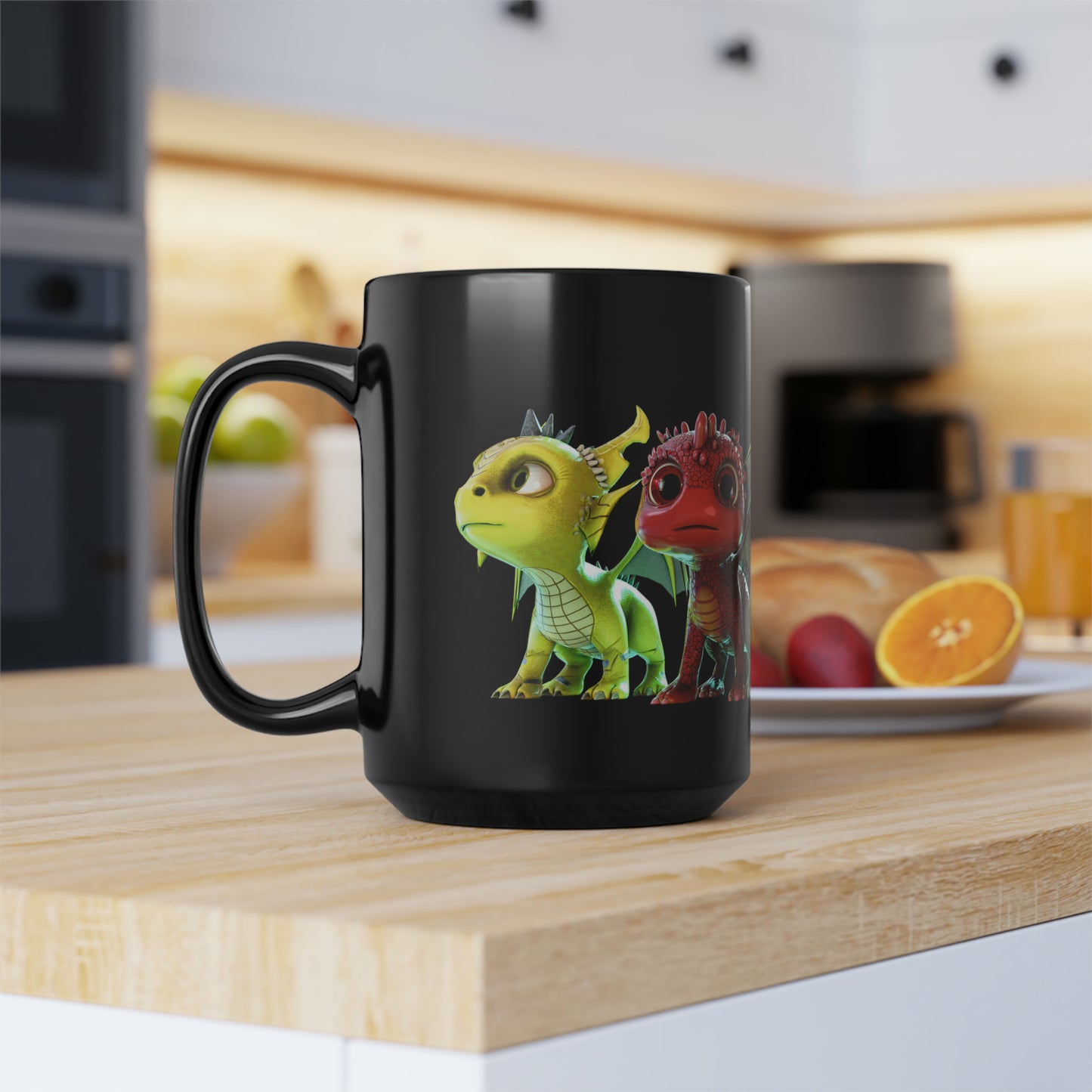 Baby Dragons - Coffee Mug, Black