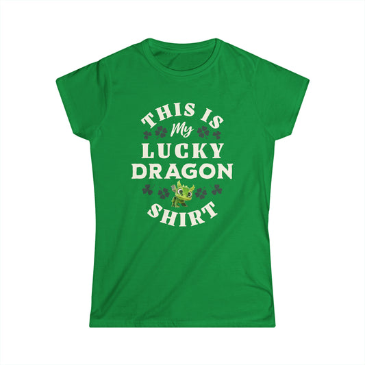 This Is My Lucky Dragon Shirt Gaia Saint Patrick's Day - Women's Softstyle Tee T-Shirt