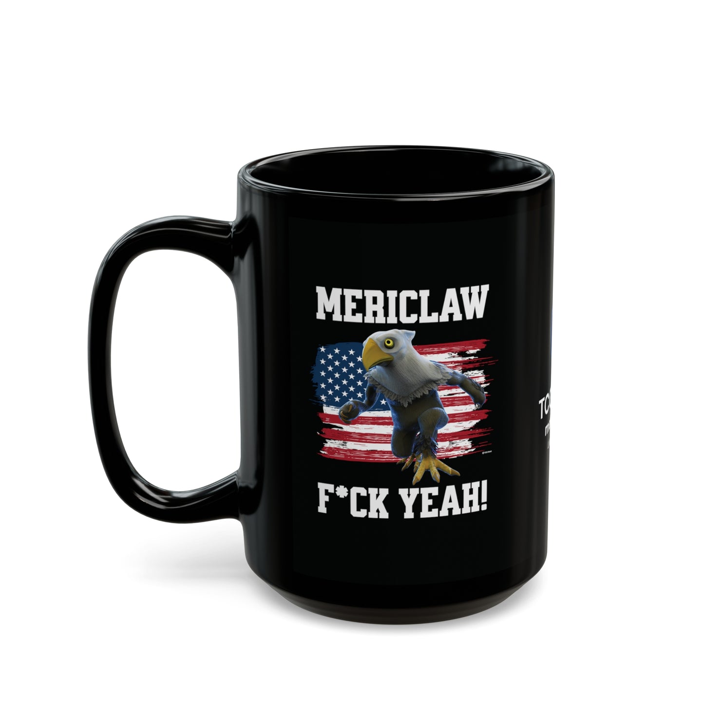 Mericlaw F*ck Yeah - TCG World Metaverse Sprite / American Flag - Black Coffee Mug