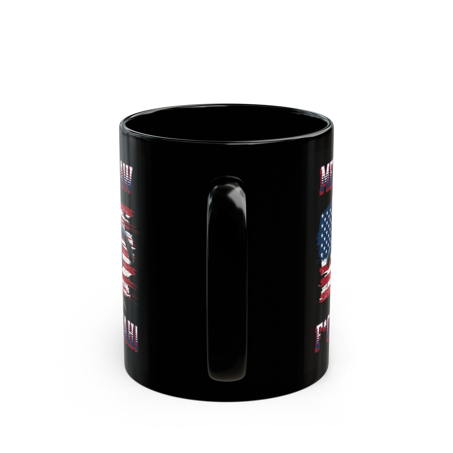 Mericlaw F*ck Yeah (Extra American) - TCG World Metaverse Sprite / American Flag - Black Coffee Mug