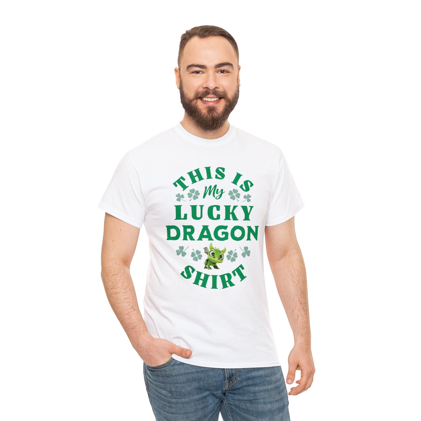 This is my Lucky Dragon Shirt Gaia Saint Patrick's Day Adult Unisex Heavy Cotton Tee