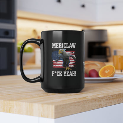 Mericlaw F*ck Yeah - TCG World Metaverse Sprite / American Flag - Black Coffee Mug