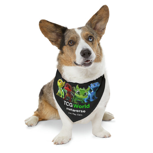 TCG World Metaverse Pet Gear - Baby Dragons Pet Bandana Collar (Black)