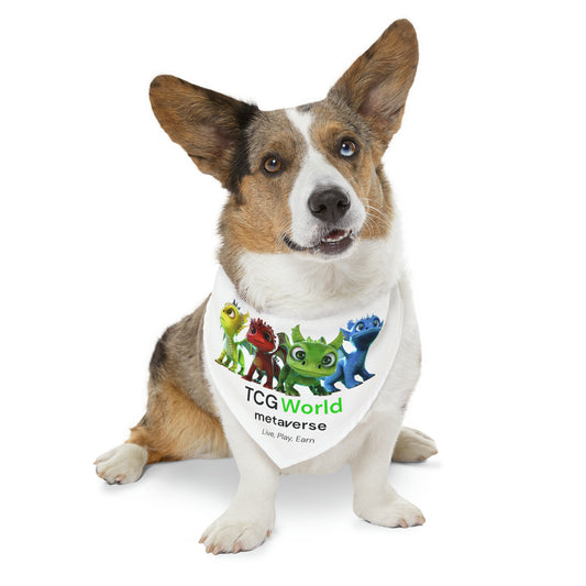 TCG World Metaverse Pet Gear - Baby Dragons Pet Bandana Collar (White)