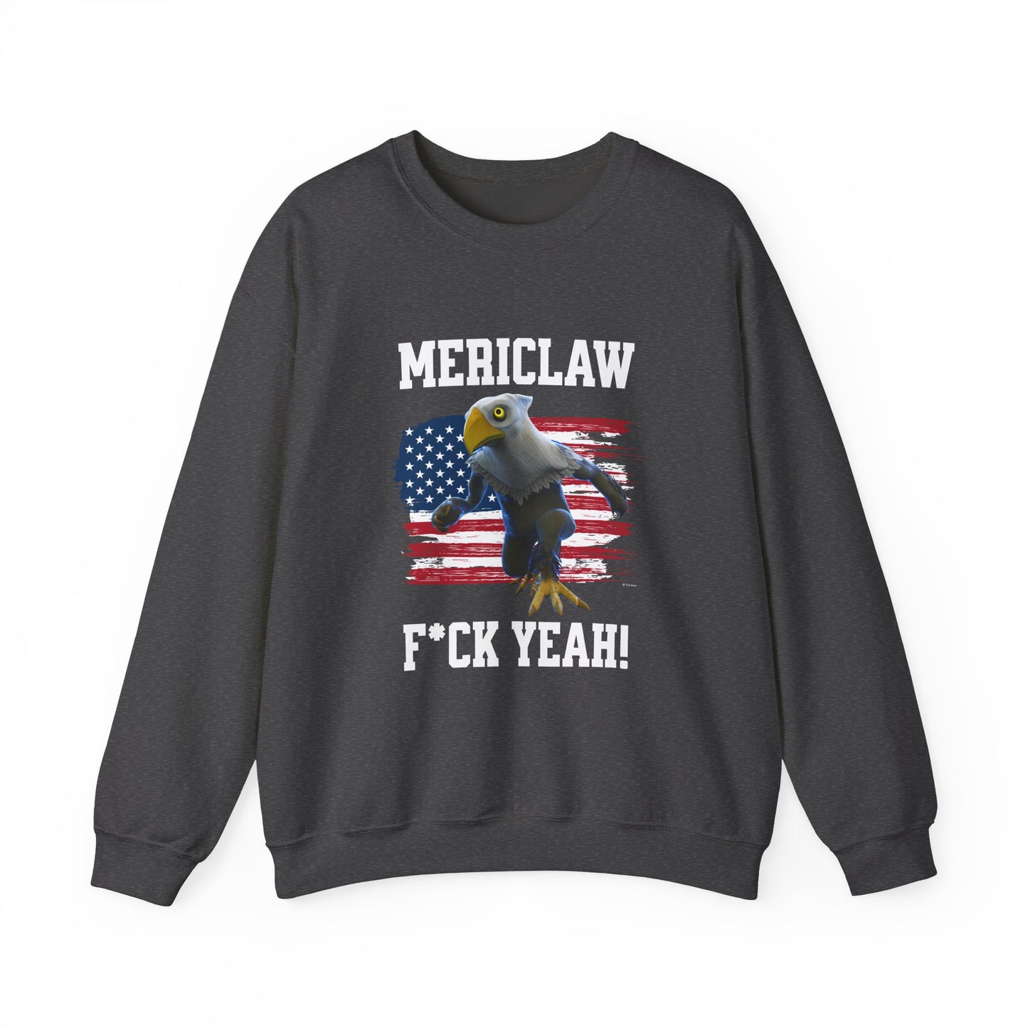Mericlaw F*ck Yeah - TCG World Metaverse Sprite / American Flag - Adult Unisex Heavy Blend™ Crewneck Sweatshirt