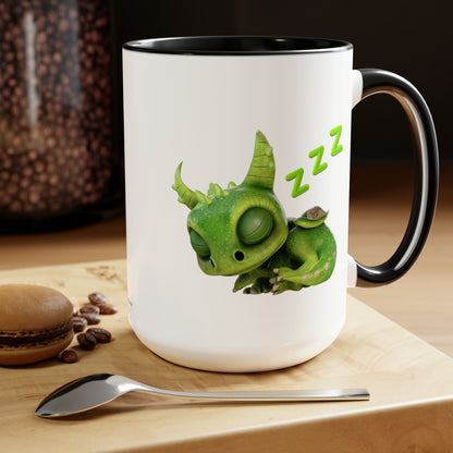 Baby Gaia Dragon - Two-Toned Coffee Mug, 15oz