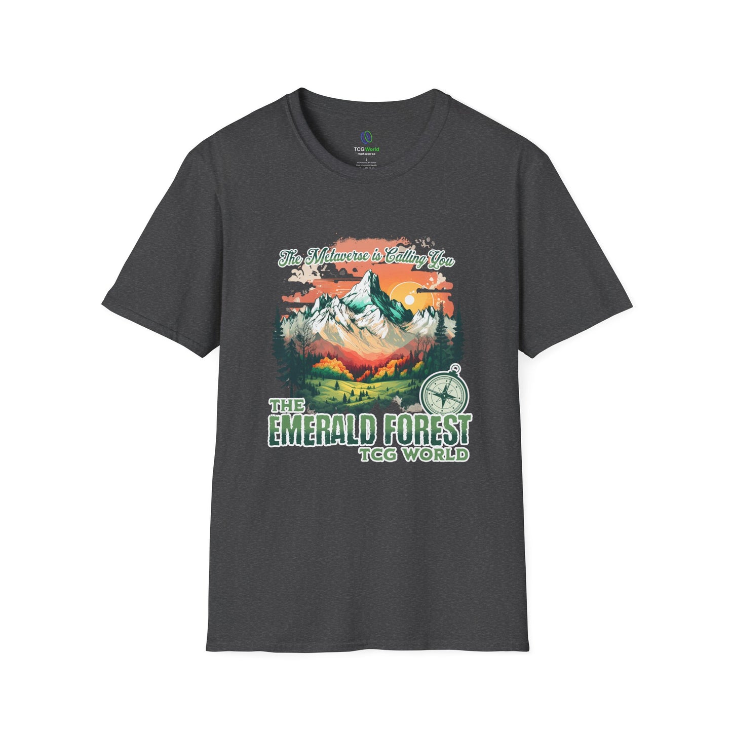 The Emerald Forest - The Metaverse Is Calling You - TCG World Unisex Adult Softstyle T-Shirt