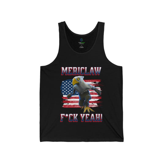 Mericlaw F*ck Yeah (Extra American) - TCG World Metaverse Sprite / American Flag - Adult Unisex Jersey Tank Top Shirt