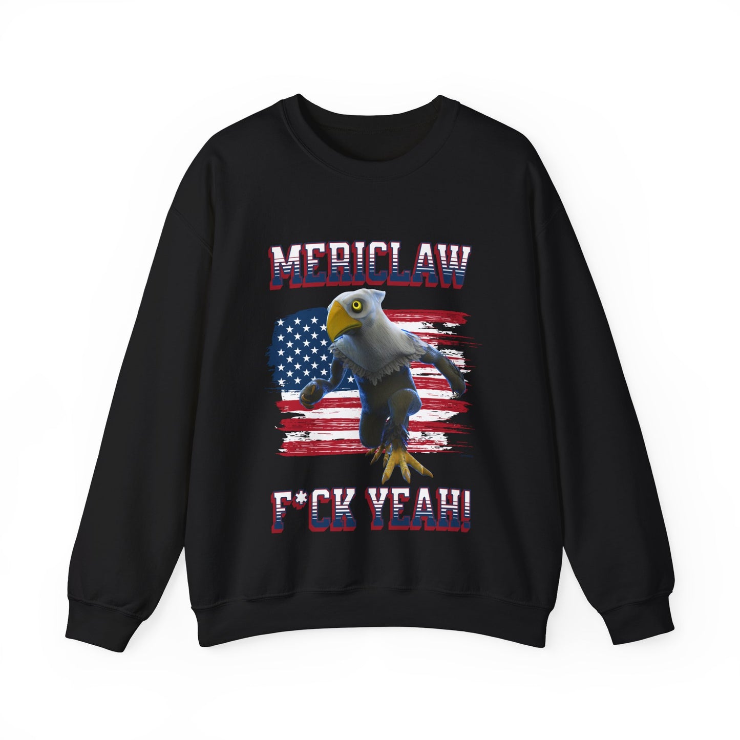 Mericlaw F*ck Yeah (Extra American) - TCG World Metaverse Sprite / American Flag - Adult Unisex Heavy Blend™ Crewneck Sweatshirt