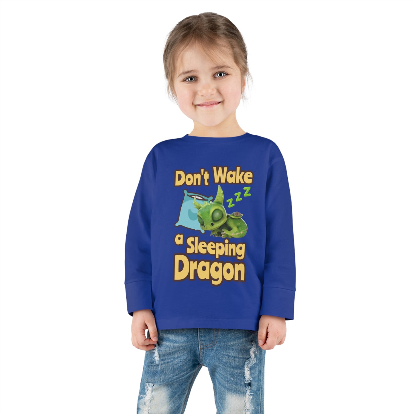 Gaia Don't Wake A Sleeping Dragon Toddler Long Sleeve Shirt