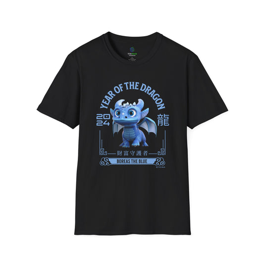 2024 Year of the Dragon - Boreas the Blue - Unisex Adult Softstyle T-Shirt