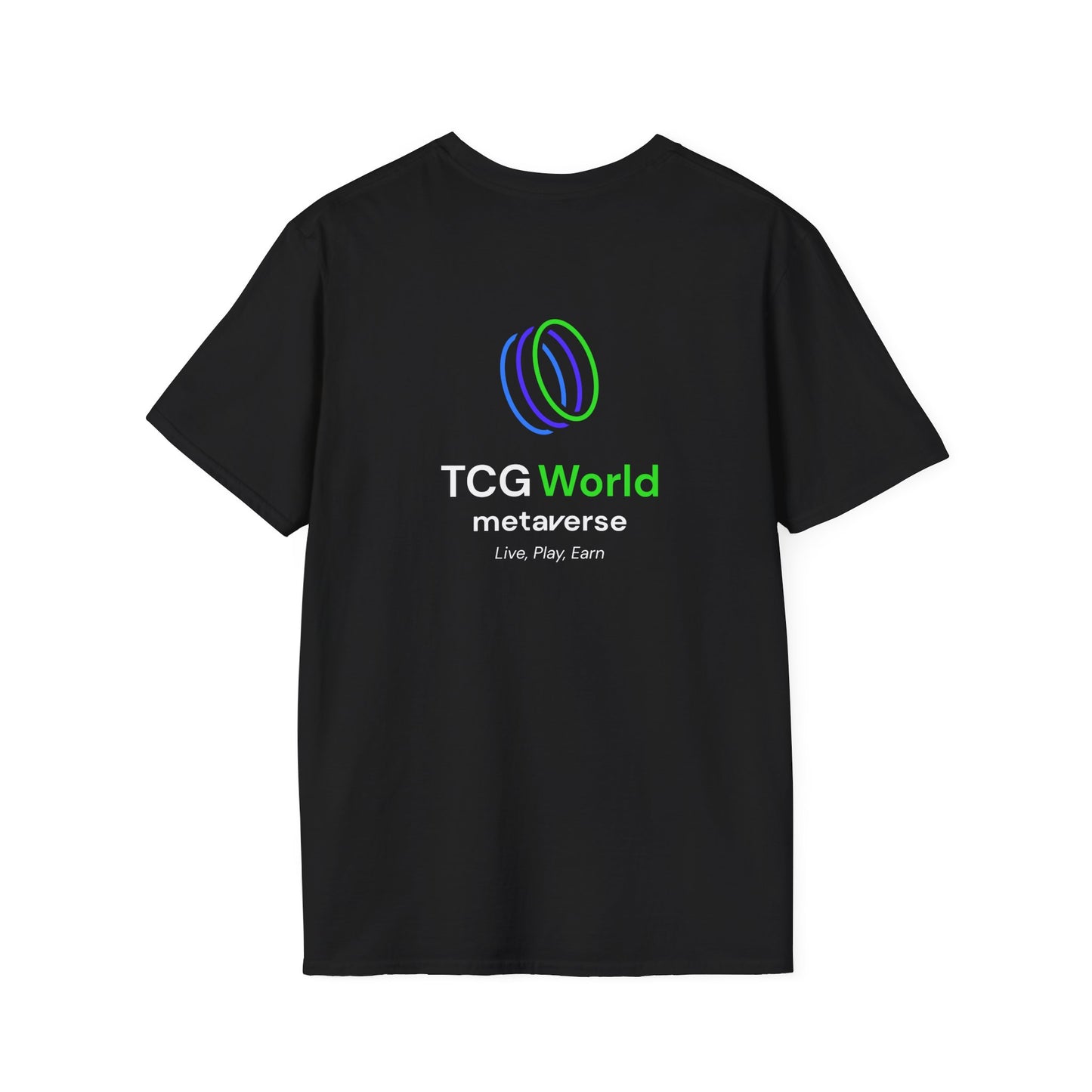 TCG World TCG2 Whale - Center Logo with TCG World Logo on Back - Unisex Adult Softstyle T-Shirt