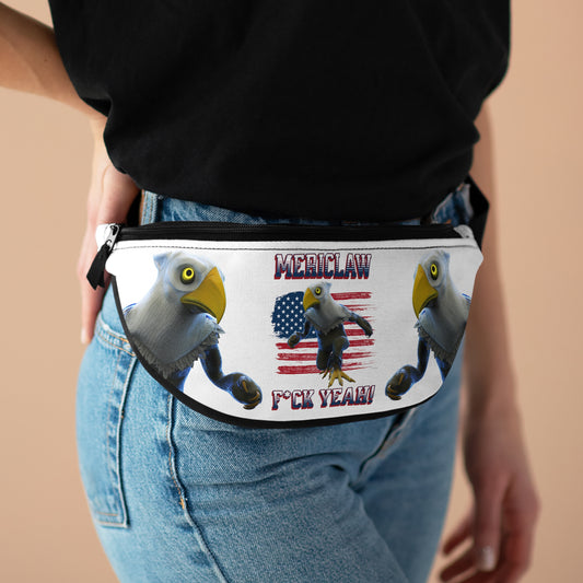 Mericlaw F*ck Yeah (Extra American) - TCG World Metaverse Sprite / American Flag Fanny Pack - White