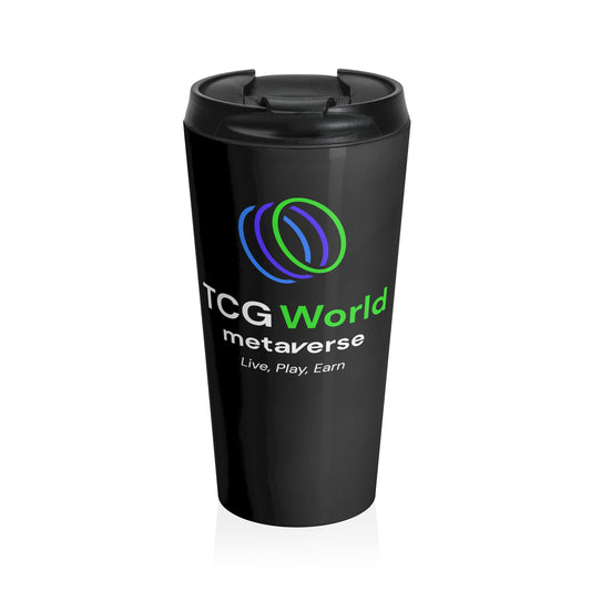 TCG World Metaverse Stainless Steel Travel Mug, 15oz Black