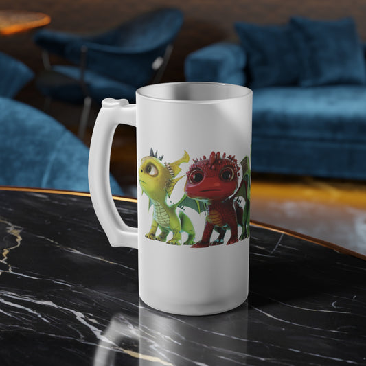 Baby Dragons Tall Frosted Glass Mug