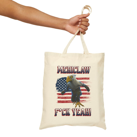 Mericlaw F*ck Yeah - TCG World Metaverse Sprite / American Flag Canvas Tote Bag