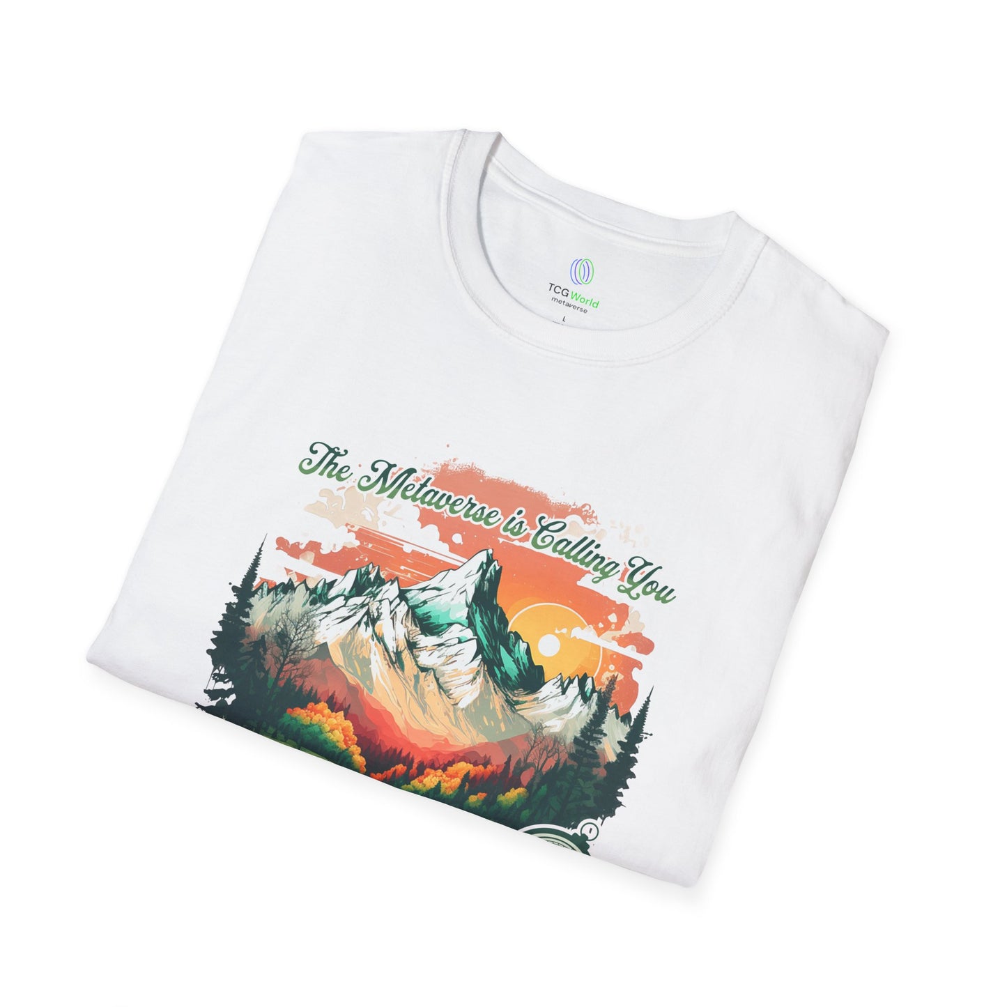 The Emerald Forest - The Metaverse Is Calling You - TCG World Unisex Adult Softstyle T-Shirt