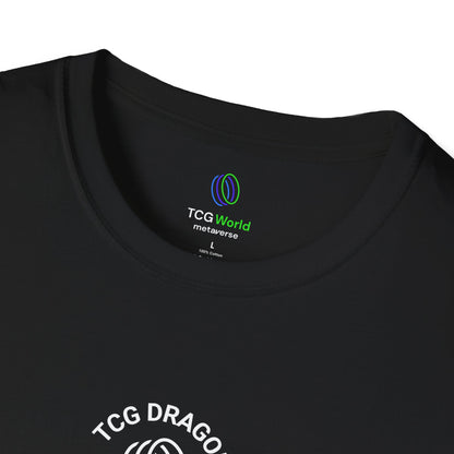 Center Logo with TCG World on Back - TCG Dragon Cave Club Classic Logo - Unisex Adult Softstyle T-Shirt