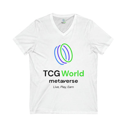 TCG World Metaverse Adult Unisex Jersey Short Sleeve V-Neck T-Shirt