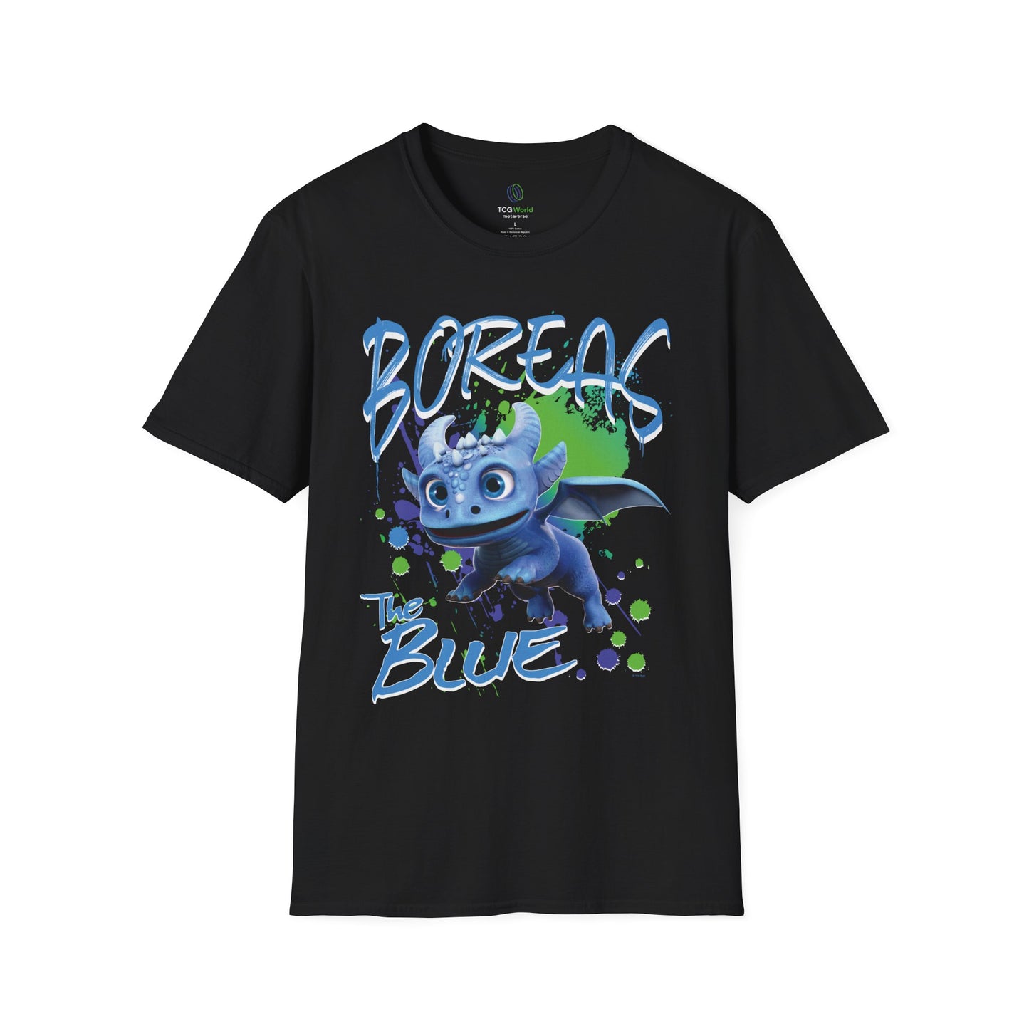 Boreas The Blue - Paint Splatter Unisex Adult Softstyle T-Shirt