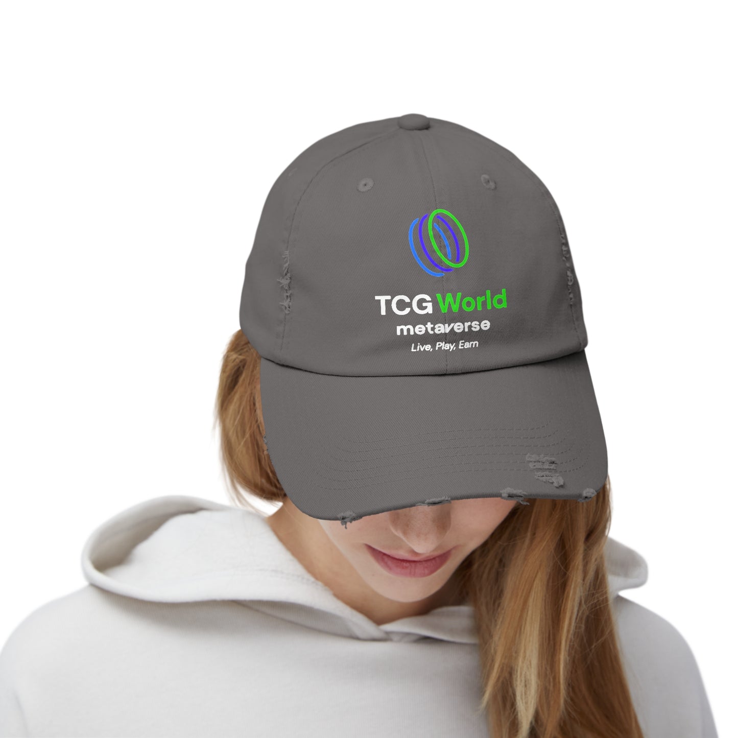 TCG World Metaverse Unisex Distressed Cap Hat