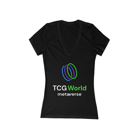 TCG World Women's Jersey Short Sleeve Deep V-Neck Tee