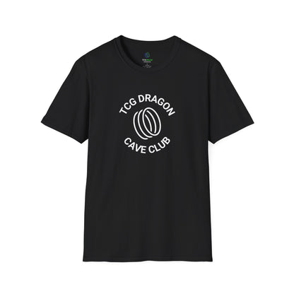 Large Center Logo with TCG World Logo on Back - TCG Dragon Cave Club Classic Logo - Unisex Adult Softstyle T-Shirt